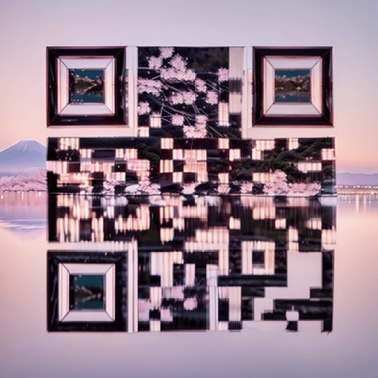 Mount Fuji AI art QR code
