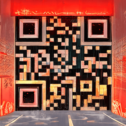 Izakaya alley AI art QR code