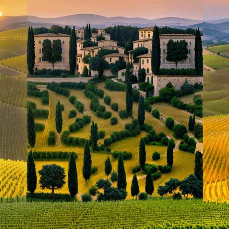 Tuscan vineyard AI art QR code