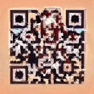 Animated kitsune AI art QR code